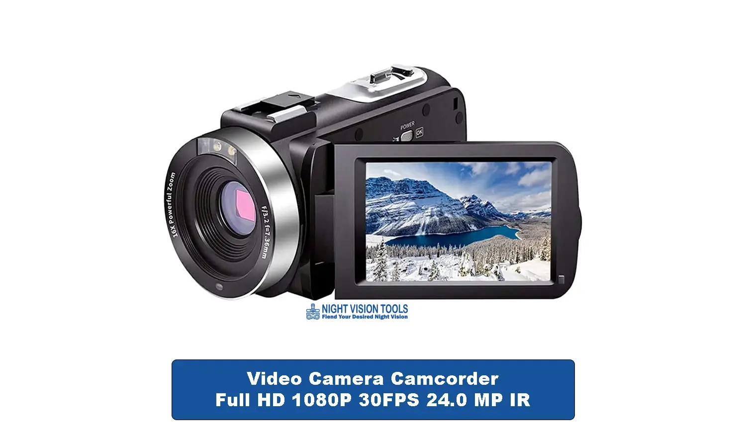 Video Camera Camcorder Full HD 1080P 30FPS 24.0 MP IR